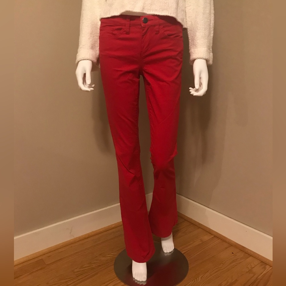 Red Calvin Klein Jeans skinny flares